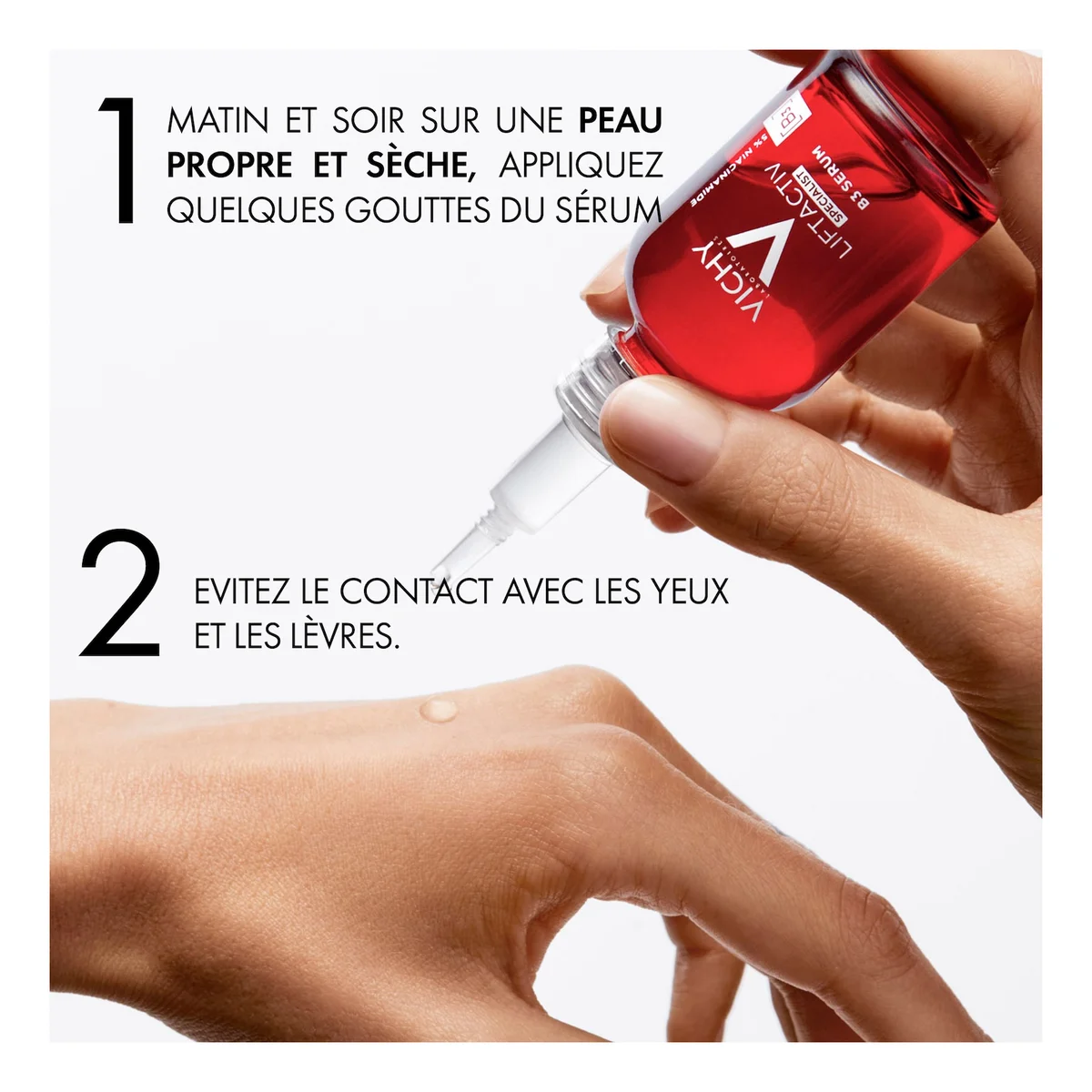 Vichy LiftActiv Sérum B3 Anti-Taches Brunes et Anti-Rides – 30ml — conseils d'utilisation (11) — Maroc