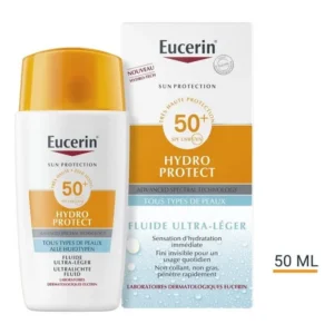 Eucerin Sun Hydro Protect - Fluide ultra-léger SPF 50+ visage 50 ml — packshot — disponible au Maroc